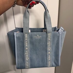 Kate Spade Light Blue Denim Tote